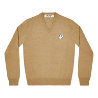 (WMNS) COMME des GARCONS PLAY V-Neck Pullover White Emblem 'Camel' AZ-N063-051-2