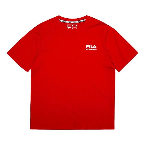 (WMNS) FILA FUSION Alphabet Printing Short Sleeve Red T11W031112F-RD