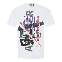 Men's DIOR Pattern Printing Short Sleeve White 863312M