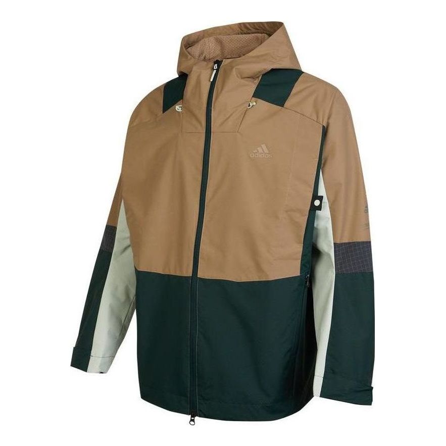 adidas Tech COMU Woven Jacket Asia Sizing 'Brown Black' HR4437