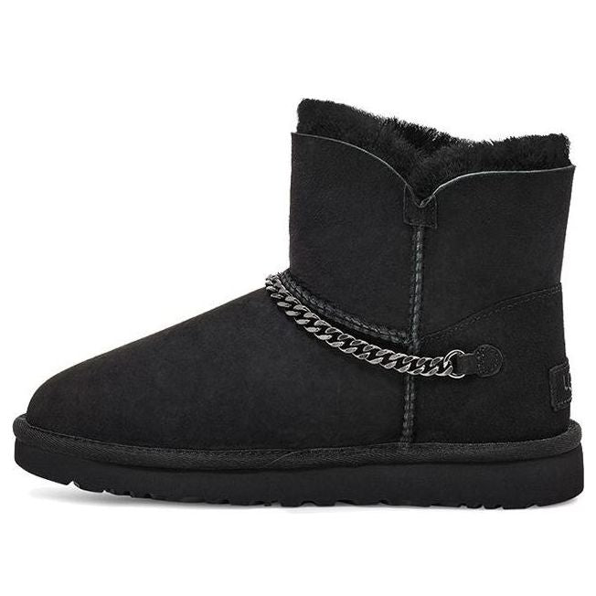 (WMNS) UGG Classic UGG Charm Mini Fleece Lined Black 1112493-BLK