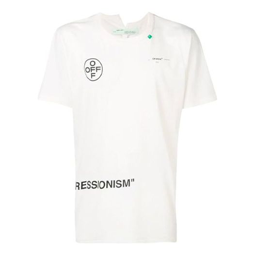 Off-White Back Pink Arrow Short Sleeve White OMAA032R191850150228