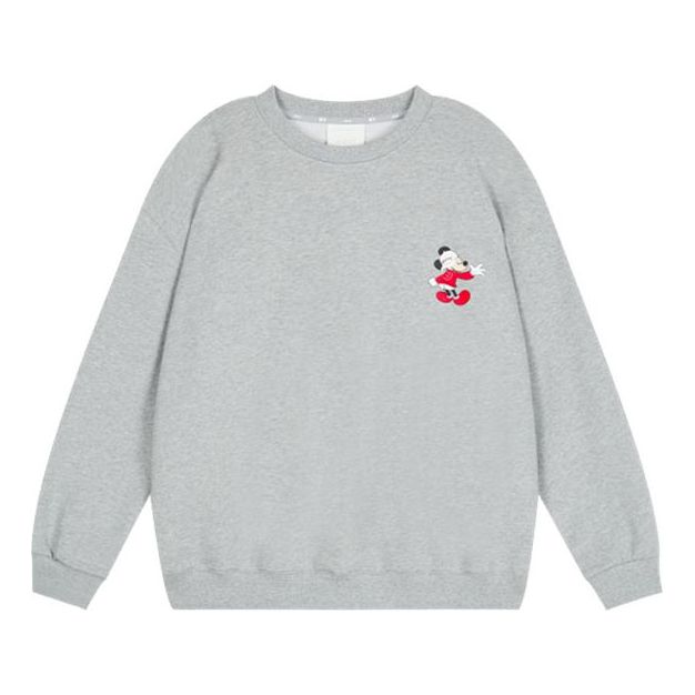 MLB x Disney Mickey Crossover Athleisure Casual Sports Long Sleeves Pullover Unisex Gray 31MTK1011-43M