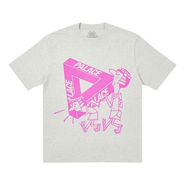 PALACE Unisex If You Builf It Logo Printing Grey P20TS076