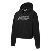 (WMNS) PUMA Full Sleeve Printed Sweatshirt 'Black' 845615-51