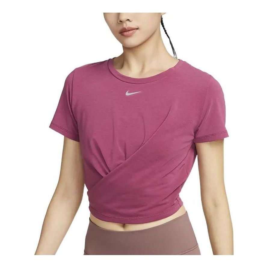 (WMNS) Nike Dri-FIT One Luxe Crop T-shirt 'Purple' DD4922-653
