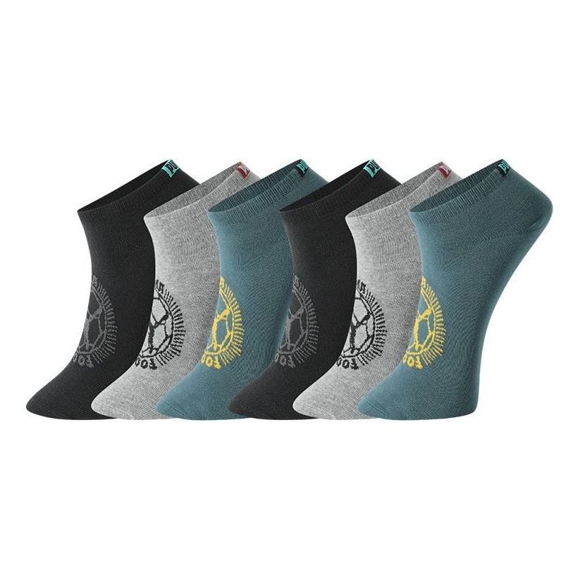 PUMA Sport Invisible Socks 3 Pack 'Black Grey Teal' 701223996-001