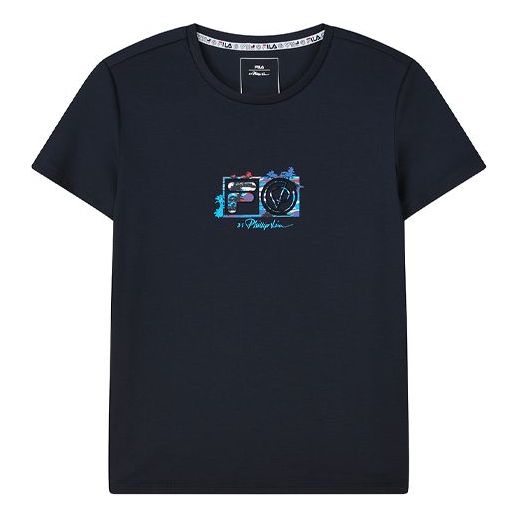 (WMNS) FILA x 3.1phillip lim Crossover Casual Sports Breathable Round Neck Pullover Short Sleeve Blue F11W126113F-NV