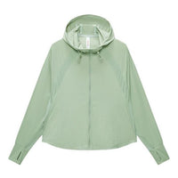 (WMNS) Reebok Woven Zipper Sun Protection Jacket 'Green' 23RCS106WGL3