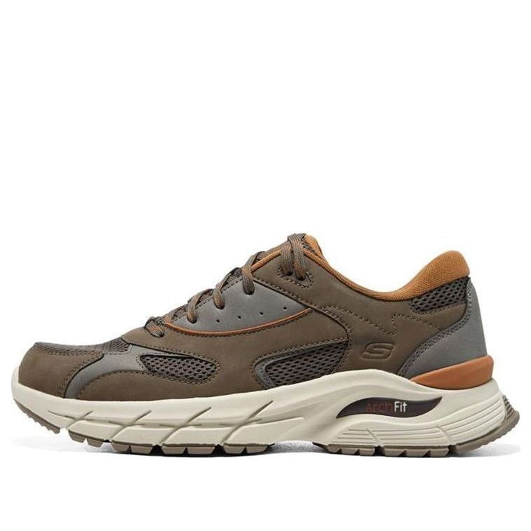 Skechers Arch Fit Baxter 'Brown Grey Yellow' 210424-TPE