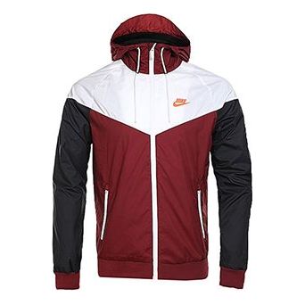Nike Windrunner Wind-Proof Jacket For Men Red/White 727325-678