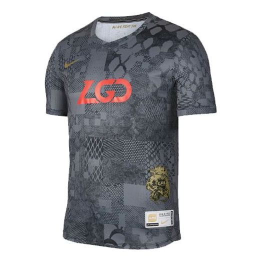 Nike x LPL Crossover LGD Printing Breathable Quick Dry Casual Short Sleeve Black DC6467-011