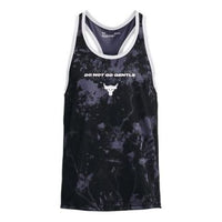 Under Armour Project Rock Mesh Printed Tank Top 'Black Grey' 1373575-002