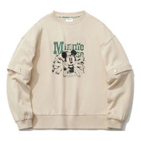 (WMNS) Li-Ning x Disney Crossover Sports Printing Round Neck Pullover 'Beige' AWDR140-3