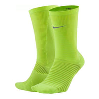 Nike Solid Color Logo Running Athleisure Casual Sports Breathable Socks Couple Style One Pair Yellow Green SK0050-702