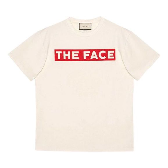 Gucci 'The Face' Cotton T-Shirt 'Off White' 565806-XJBCS-9577