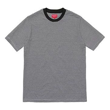 Supreme SS17 Micro Stripe Black Tee 'Black White' SS18-0214
