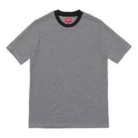 Supreme SS17 Micro Stripe Black Tee 'Black White' SS18-0214