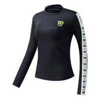 (WMNS) FILA x Wilson Round-neck Swea Blue A51W033201F-NV