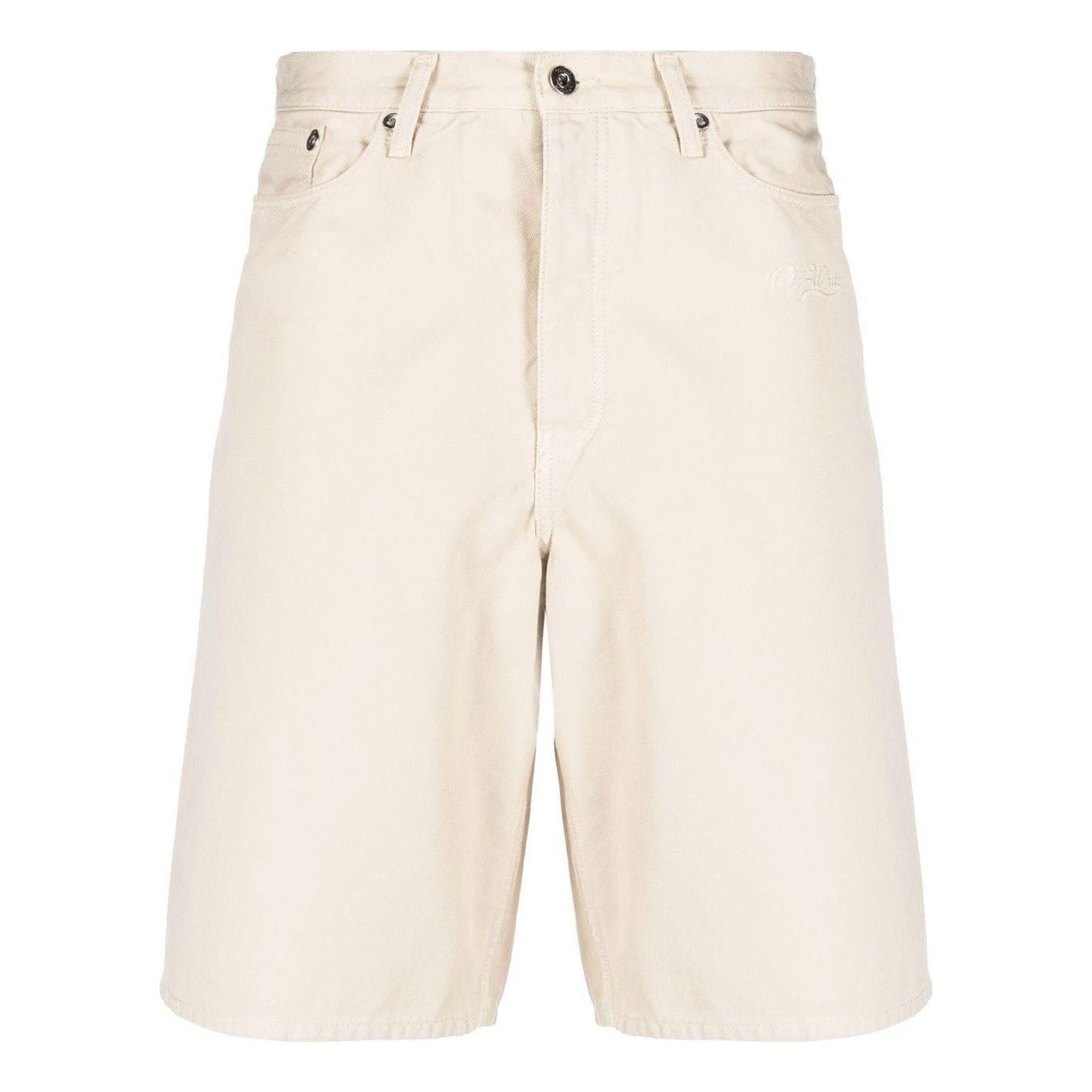 Off-White Wave Off Canvas Utility Shorts 'Beige' OMCB084S23FAB0016161