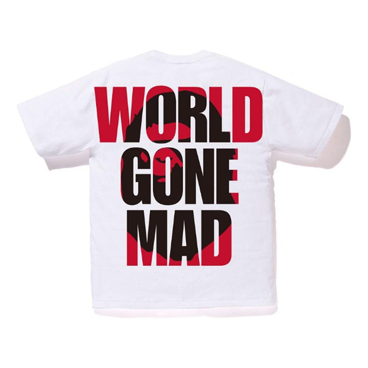 BAPE World Gone Mad Overlap Tee White BAPE-SS18-095