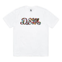Men's Nike x DSM Crossover Alphabet Printing Pattern Pullover Round Neck Short Sleeve White T-Shirt AT1766-100