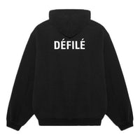 (WMNS) Balenciaga Fleece Sports Hoodie Black 641529TJVE51000