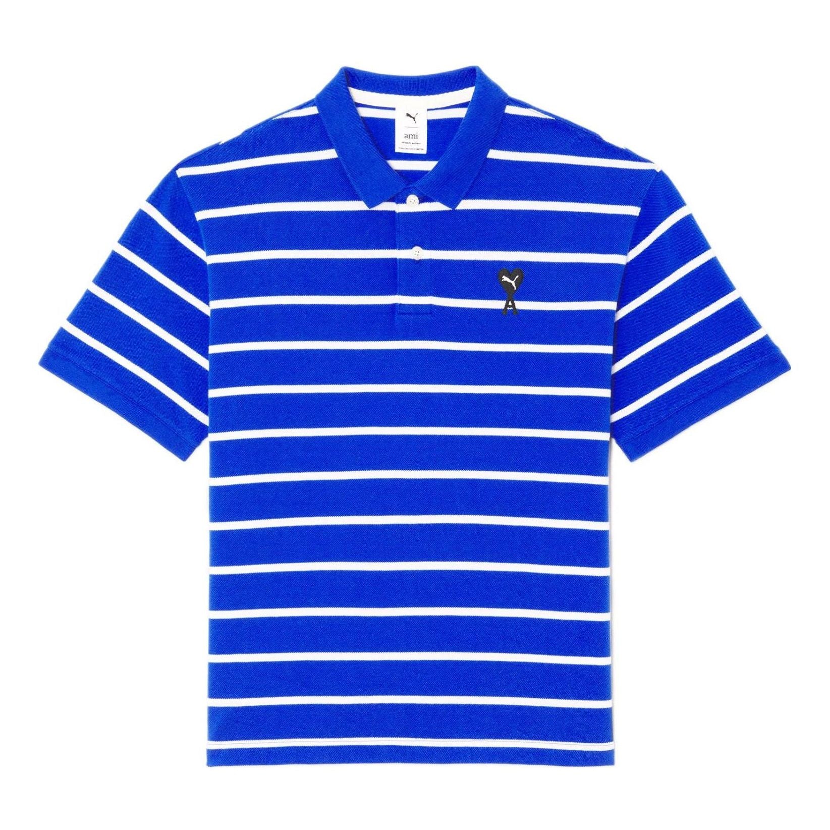 PUMA X AMI Short Sleeve Polo Shirt 'Blue' 534067-93