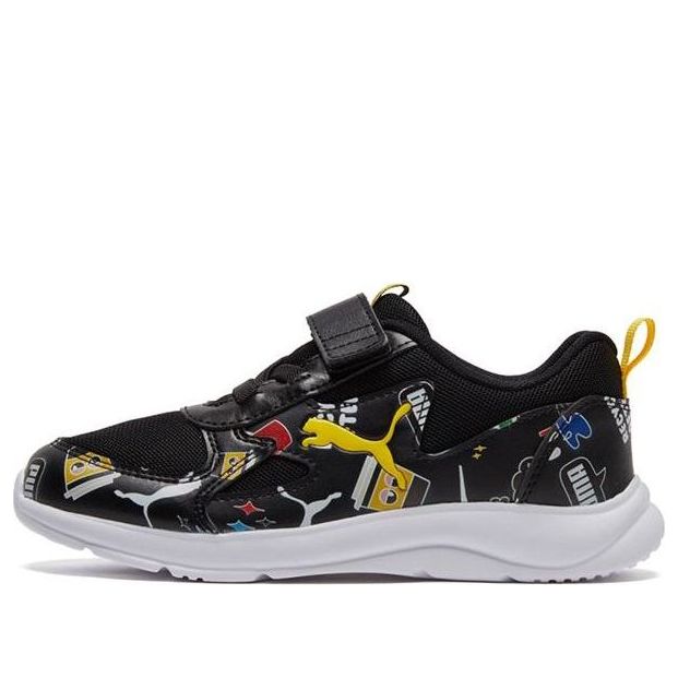 (PS) PUMA Fun Racer AC SportsRunning Shoes Black/Yellow/White 383575-01