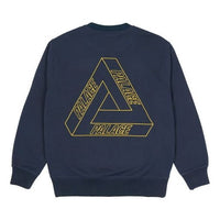 PALACE Outliner Mit Desigher Crew Navy Back Triangle Printing Round Neck Unisex Blue P20CS143