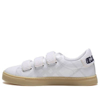 Burberry Bert Velcro Strap Perforated Leather Sneakers 'White' 80054541