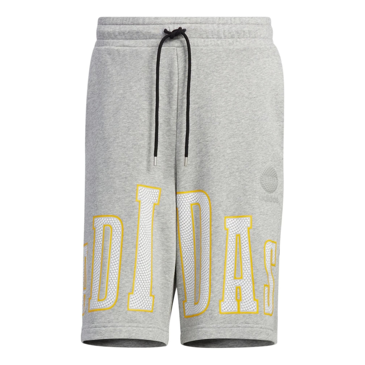 Men's adidas neo Alphabet Large Logo Printing Sports Shorts Medium Hemp Grey HN0003