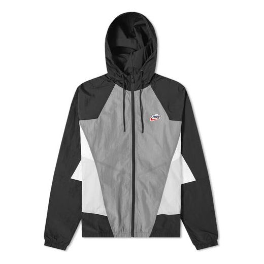 Nike Signature Windrunner Jacket Logo 'Black Grey' CJ4358-084