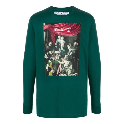 Off-White FW20 Caravaggio Mens Long Sleeve Round Neck OMAB001E20JER0055710