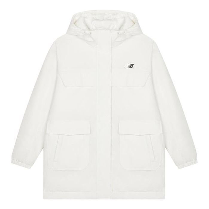 (WMNS) New Balance Winter Warm Hooded Down Jacket Asia Sizing 'White' AWJ33332-CIC