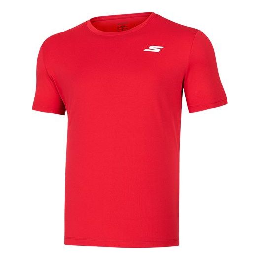 Men's Skechers Training Running Sports Knit Short Sleeve Clown Red P220M052-00RS