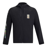 Under Armour Stretch Woven Day Of The Dead Windbreaker Jacket 'Black' 1382117-001