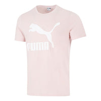 PUMA Athleisure Casual Sports Logo Printing Short Sleeve Pink Red 532280-26