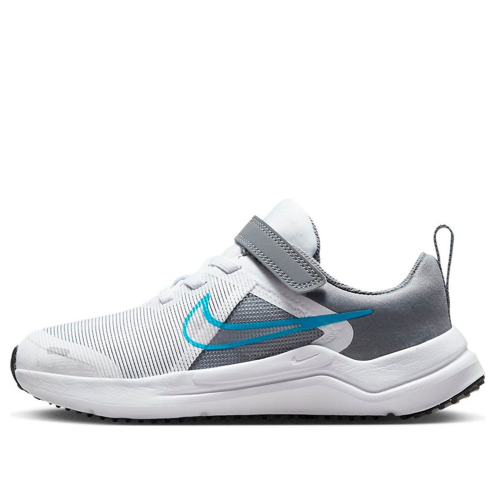 (PS) Nike Downshifter 12 Low Tops White Gray Blue DM4193-106