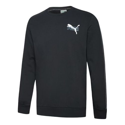 PUMA Casual Sports Running Long Sleeves Round Neck Black 597902-51