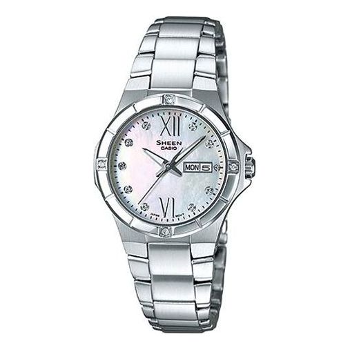 CASIO SHEEN Quartz Stainless Steel Strap Silver Analog SHE-4022D-7A