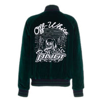 Off-White FW20 Applique Sports Jacket Men's Green OMEH016E20FAB0015701