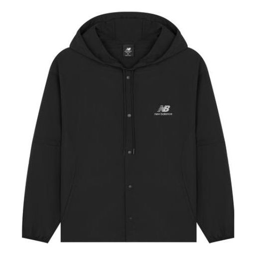 New Balance Logo Print Casual Jacket Asia Sizing 'Black' AMJ22368-BK