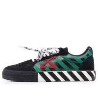 Off-White Low Vulcanised Low-Top Sneakers Black/Green OMIA085F21LEA0041025