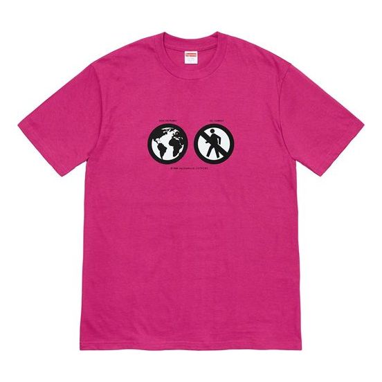 Supreme FW19 Week 1 Save The Planet Magenta Tee SUP-FW19-239