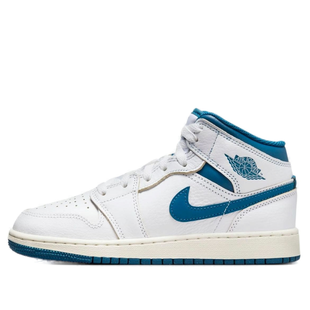 (GS) Air Jordan 1 Mid SE 'White Industrial Blue' FN7432-141