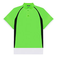 Balenciaga Unisex FW21 Embroidery Polo Shirt Green 661507TKVA53007
