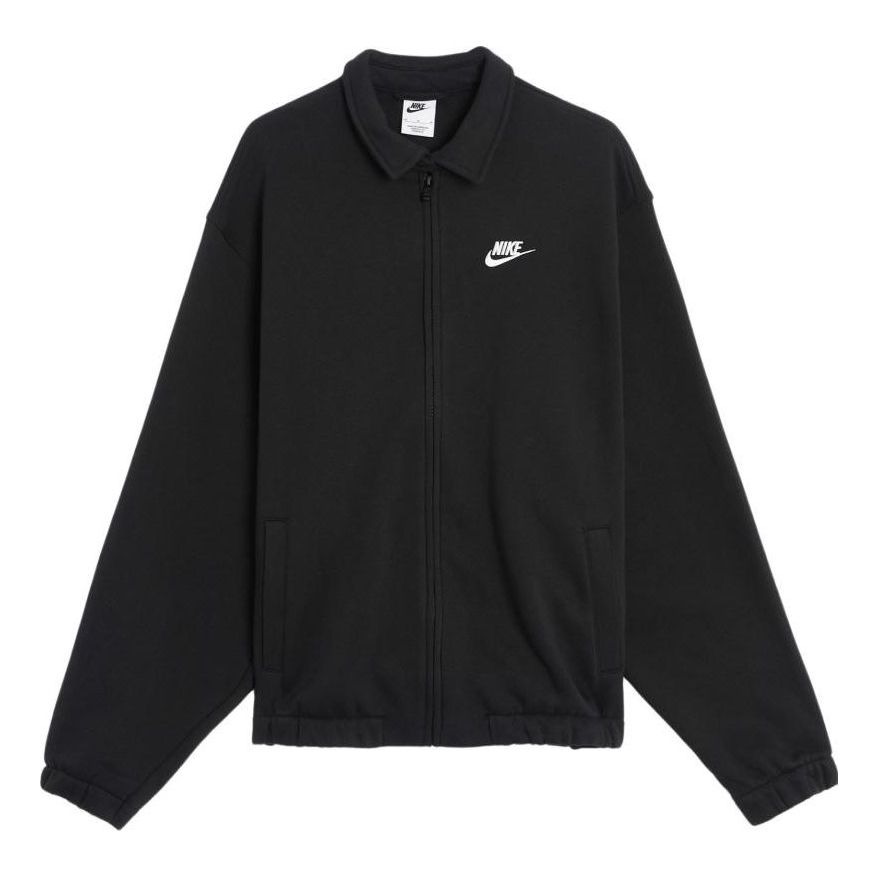 Nike Club Fleece Harrington Jacket 'Black' DX0539-010