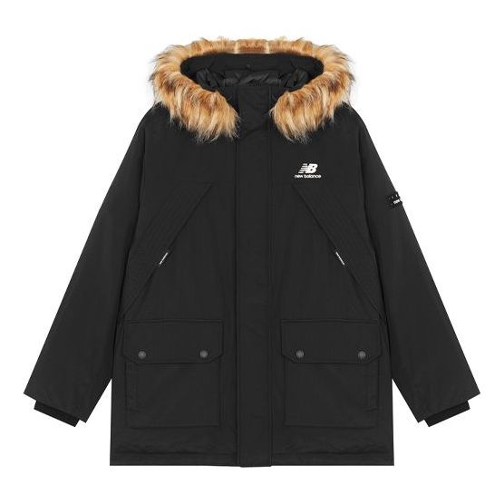 New Balance Street Style Logo Down Jacket Asia Sizing 'Black Brown' AMJ14304-BK