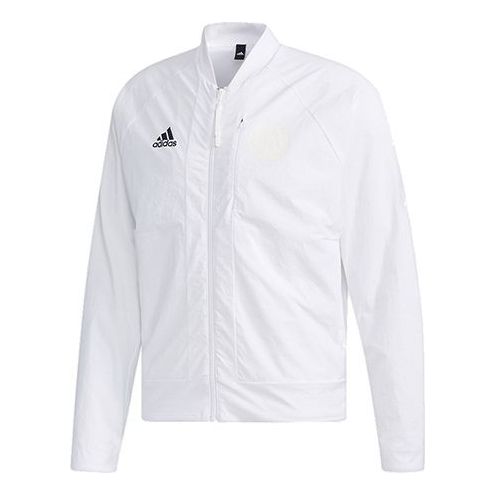 adidas V Bomber M Training Sports Windproof Woven Logo Jacket White EH3825